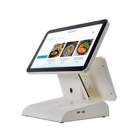 Vente flash : système de point de vente tactile à double écran de 15 pouces, caisse enregistreuse pour salon de vente au détail