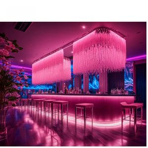 Meubles de <span class=keywords><strong>bar</strong></span> à vin en surface solide, <span class=keywords><strong>bar</strong></span> de nuit, restaurant, hôtel, table de <span class=keywords><strong>bar</strong></span> en forme de L sur mesure, <span class=keywords><strong>comptoir</strong></span> de <span class=keywords><strong>bar</strong></span> circulaire à LED - Product Image 6