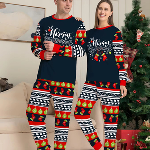 Pijamas de Natal - Conjuntos de Roupa de Dormir Fofos para Mulheres Adultas e Casais - Pijamas em Família Coordenados - Product Image 1