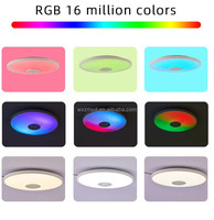 Plafonnier LED intelligent TUYA avec musique, lumière RGB, télécommande, application, éclairage audio, salon, chambre à coucher, plafonnier musical
