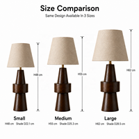Lampe de table en bois Japandi moderne minimaliste, lampe de chevet solide pour hôtel, chambre à coucher, salon, villa, décoration