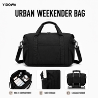 Sac de voyage urbain imperméable multi-compartiments avec poche latérale et passant pour bagage, sac de sport pour homme