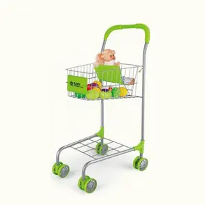 Nuovo design play house simulazione supermercato carrello della spesa bambola di frutta set giocattoli per bambini in plastica per interni ed esterni