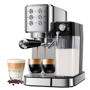 Machine à expresso Anbolife 20 bars, expresso, cappuccino, latte <span class=keywords><strong>macchiato</strong></span>, 1350W, machine à <span class=keywords><strong>café</strong></span> avec portafiltre et mousseur à lait - Product Image 1