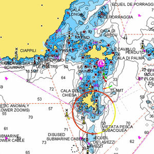 Kartu kartografi laut dengan Bagan bahari untuk Bagan pesisir yang diungkapkan oleh ONWA chartplotter untuk navigasi GPS laut - Product Image 1