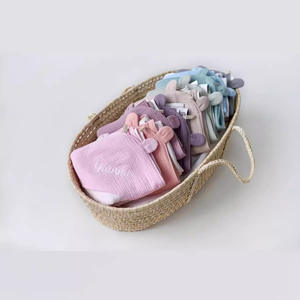 <span class=keywords><strong>Accappatoio</strong></span> con Cappuccio in Garza di Cotone per Neonati, Asciugamano Assorbente da Nuoto con Motivo a Lettere - Product Image 1