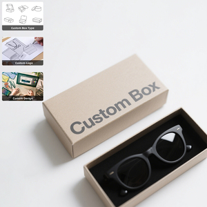 Caja de Gafas de Sol con Tapa y Base Reciclables, Personalizable con Logotipo, Estuche de Embalaje para Gafas Hecho a Mano - Product Image 1