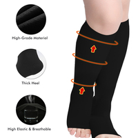 Chaussettes de compression personnalisées couleur chair 15-20 mmHg à compression graduée, anti-fatigue, pour la prévention des CVI, pour hôpitaux et cliniques
