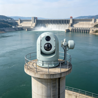 Caméra thermique infrarouge multi-capteurs longue portée 24h/24 et 7j/7, caméra de surveillance PTZ extérieure pour la surveillance des systèmes d'eau