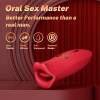 Meistverkaufter Mund-Vibrator Zungen-Vibrator Sexspielzeug für Frauen Zungenlecken Orales Beißen Nippel-Klitoris-Stimulator Erwachsenen-Spielzeug