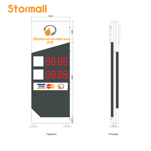 Letrero de Precio de Combustible para Gasolinera, Pantalla LED Digital para Exteriores, Gabinete de Aluminio Iluminado, Letrero Impermeable para Gasolinera - Product Image 6