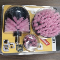Kit d'accessoires automobiles HSM 4 en 1, kit de brosses de nettoyage pour perceuse multi-usages, brosse de nettoyage flexible ronde pour la maison
