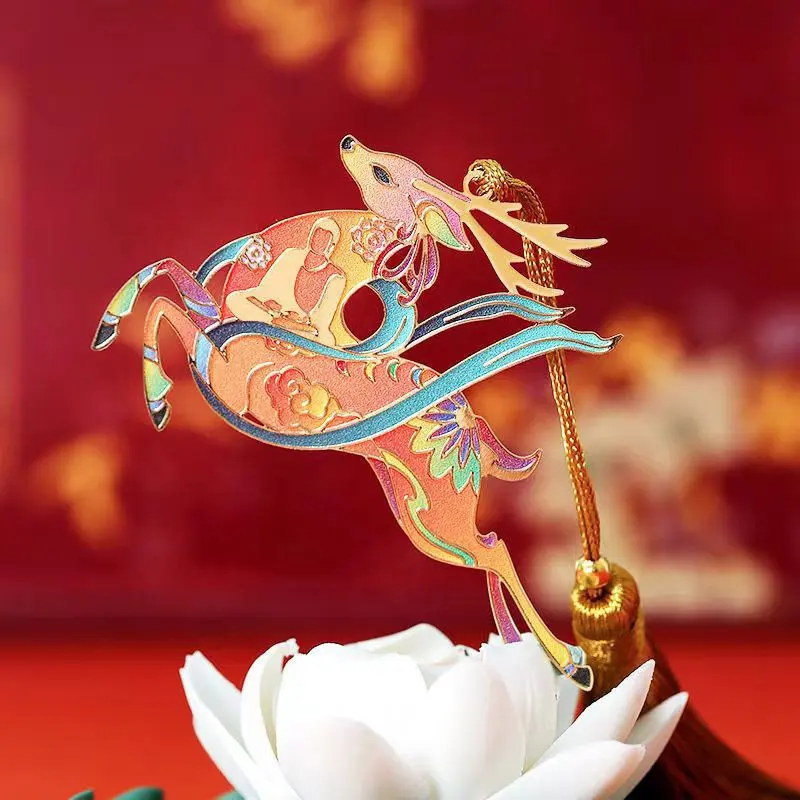 Wholesale Metal Chinese Style Brass Book Mark Souvenir Classical Custom Cute Bookmark