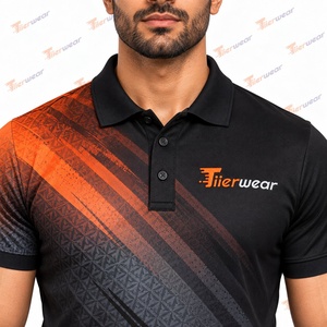Chemises polo sublimées pour hommes, impression intégrale personnalisée, vêtements de sport respirants, chemises polo de golf, performance athlétique pour hommes - Product Image 6