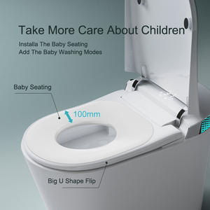 高級スマートトイレ自動WCロングボウル床取り付け電気ビデ高度シート暖房機能ワンピースバスルーム - Product Image 2