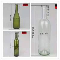 Bouteilles de vin en verre vide, récipients pour mélange à domicile, récipients transparents, 750 mL