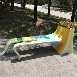 Y620 <b>Tree</b> Stump Finger Chair <b>Pot</b> Outdoor Lounge Furniture Fiberglass Eco-Friendly UV Resistant Custom Leisure Bench for Hotel - Product Image 4