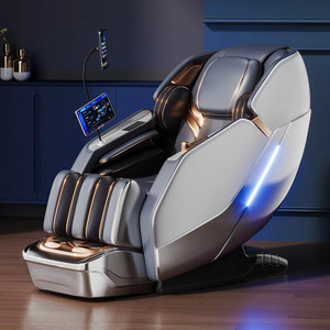 Massage <b>Chair</b> Full Body <b>Zero</b> <b>Gravity</b> SL Rail Dual Mechanism PU Leather Home Use 61 Airbags Plug In One Piece - Product Image 3