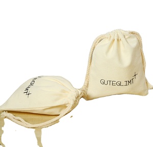 Bolsa de Algodón Ecológica Promocional con Cordón y Abertura Superior, Personalizada con Logotipo Impreso, Reciclable, para Joyería - Product Image 1