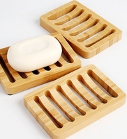 Support à Savon en Bois de Bambou Naturel Personnalisé avec Plateau Auto-Drainant et Égouttoir Cascade pour Salle de Bain et Cuisine