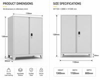 Gabinete de Almacenamiento Industrial de Acero con Cerradura Electrónica de Contraseña, Recubrimiento en Polvo Resistente para Uso en Talleres y Garajes