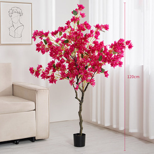 Grandes plantes artificielles rouges haut de gamme pour accessoires de photographie, décoration intérieure, centres commerciaux et hôtels - Product Image 4