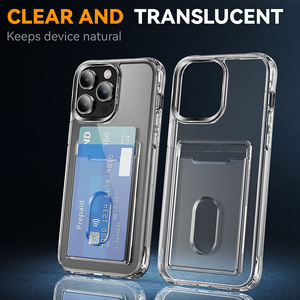 <span class=keywords><strong>Coque</strong></span> de téléphone pour carte de crédit transparente pour iPhone 15 16 Pro Max poche portefeuille <span class=keywords><strong>coque</strong></span> de téléphone portable anti-chute pour iPhone 11 12 13 14 Pro Max - Product Image 5