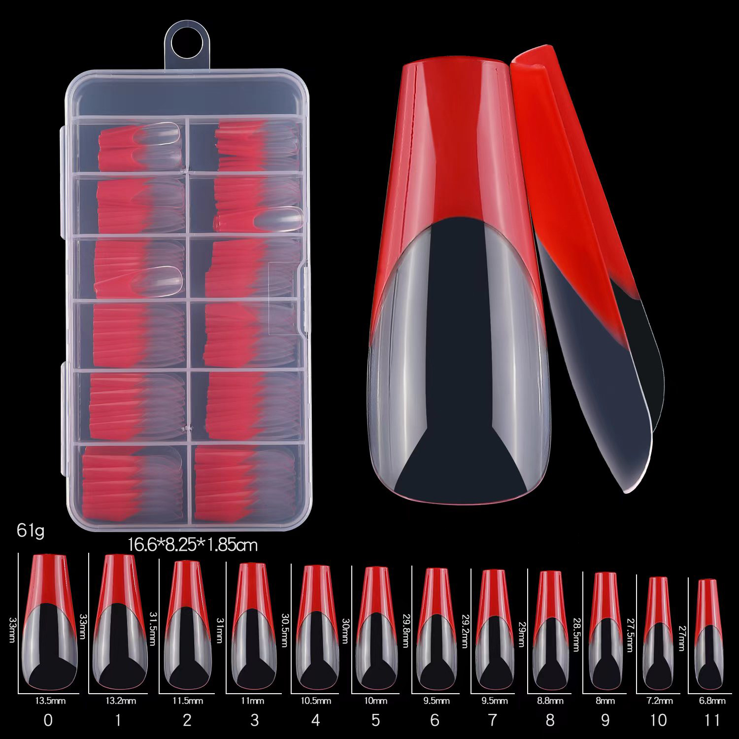 Faux ongles rouges