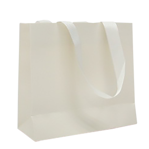 Bolsas de papel recubiertas blancas de lujo con asas, embalaje de joyería impreso con logotipo personalizado y bolsa de compras de regalo para uso de ropa y zapatos - Product Image 2