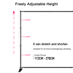 Support de bannière réglable pour toile de fond peinte à la main, kit de fond robuste pour écran vert et mariages - Product Image 4