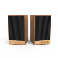 Altavoz Activo para Estantería, Caja de Madera, Sonido de Alta Gama de 4 Pulgadas, Personalizable, OEM y ODM, BT, USB, Óptico, ARC