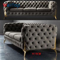 WELLTOP - Patas Metálicas para Muebles Personalizados, Estilo Europeo de Lujo, Base de Sofá Cama Cromada Dorada, Diseño Moderno para Exteriores, Dormitorio, Hospital