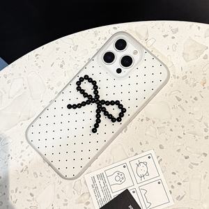Mignon 3D Polka Dot Bowknot Doux TPU Antichoc Housse de Téléphone Portable pour Apple 16 15 14 13 12 Pro Max Plus - Product Image 4