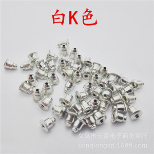Silver Earring Backs Plugs Metal Ear <b>Studs</b> Tips Jewelry Findings For DIY Earrings Accessories 100pcs Yiwu Origin - Product Image 5