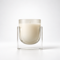 Nouvelle conception, bougies parfumées en cire de soja de haute qualité, couleur personnalisée, parfum d'huile essentielle, coffret cadeau en verre