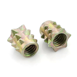 M4-M8 Kẽm hợp kim mạ kẽm loại một đồ nội thất gỗ Gai chèn hạt mà không có cổ áo - Product Image 6
