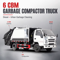 Nouveau camion compacteur de déchets diesel JMC mini 6 m³ sans norme d'émission pour la collecte des ordures