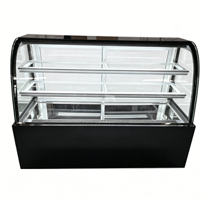 <span class=keywords><strong>Vitrine</strong></span> à gâteaux en verre incurvé pour boulangerie, réfrigérateur à refroidissement par air à faible consommation et sans givre, <span class=keywords><strong>service</strong></span> OEM ODM, personnalisation du logo et de la taille - Product Image 4