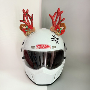 Serre-tête en forme de bois de <span class=keywords><strong>renne</strong></span> à paillettes pour fêtes de Noël, accessoires de décoration pour casque de <span class=keywords><strong>moto</strong></span> et de Noël - Product Image 3