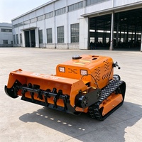 Dernier modèle de robot tondeuse industriel 15HP 532cc à moteur diesel, télécommandé pour terrains de sport et forêts, portée max. 2000mm