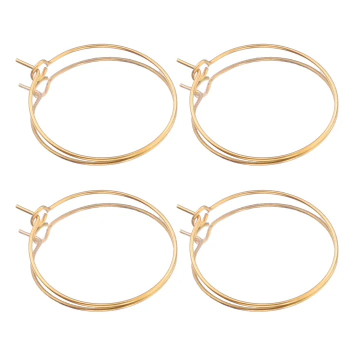 Cheap wholesale ear jewelry accessories silver/gold color stainless steel wire loop earrings hoop for DIY dangle earrings making