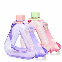 Bouteille d'eau sport en plastique sans BPA avec logo personnalisé, qualité alimentaire, design unique, vente en gros
