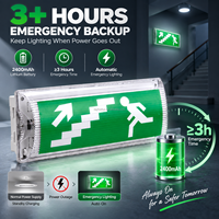 IP65 Wasserdichtes LED-Notausgangsschild Wiederaufladbar 3 Stunden Batterie-Backup Anpassbare Richtungsanzeige Sicherheitslicht AC85-265V