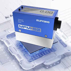 Alat Ukur Aliran Massa MFM-50 Akurasi Tinggi untuk Gas N2 H2 O2 Udara CO2 He Ar CH4 RS485 4~20mA dengan Layar LCD Pengukur Aliran Oksigen - Product Image 1