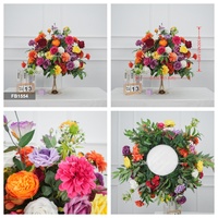 Boule de fleurs artificielles DKB, prix d'usine, roses et gypsophiles, centre de table de mariage, boule de fleurs décorative