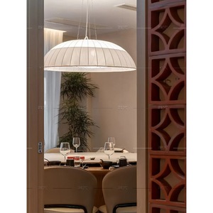 Modern Chinese Style Chandelier Round White Led <b>Light</b> 50cm 60cm 80cm Diameter Zen Design For <b>Dining</b> Room Living Room - Product Image 2