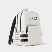 Модный рюкзак для ноутбука на заказ, спортивный водонепроницаемый мужской рюкзак с шипами, школьный рюкзак из искусственной кожи с тиснением