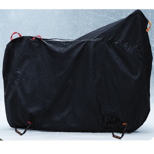 Housse de vélo 600D épaisse, imperméable, noire, protection contre la poussière et la pluie pour vélo cargo - Product Image 2
