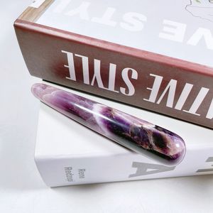 HZアメジストマッサージワンドターミネートジェムストーン形而上学的クリスタルペンシルポイントクリスタルタワーチャクラストーンヒーリングクリスタル3-4インチ - Product Image 6