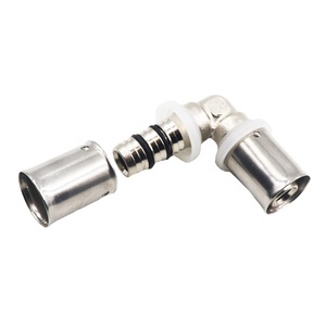 Raccord coudé égal en laiton PN16 à 90 degrés, résistant à la corrosion, avec surface plaquée pour le contrôle de l'eau basse pression - Product Image 2